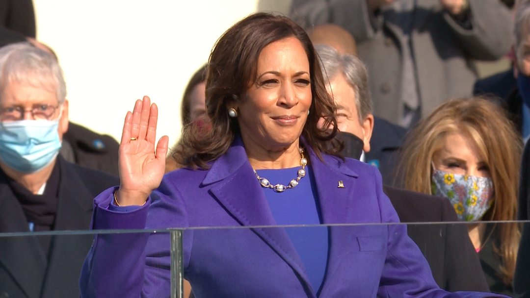 cnn称,哈里斯成为美国历史上首次有黑人和亚裔血统的女性副总统.
